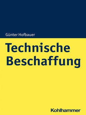 cover image of Technische Beschaffung